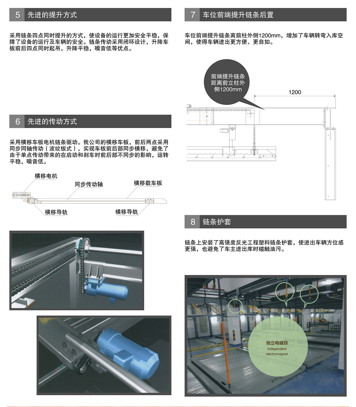 PSH2-D1负一正一地坑二层升降横移立体停车设备提升方式链条保护.jpg